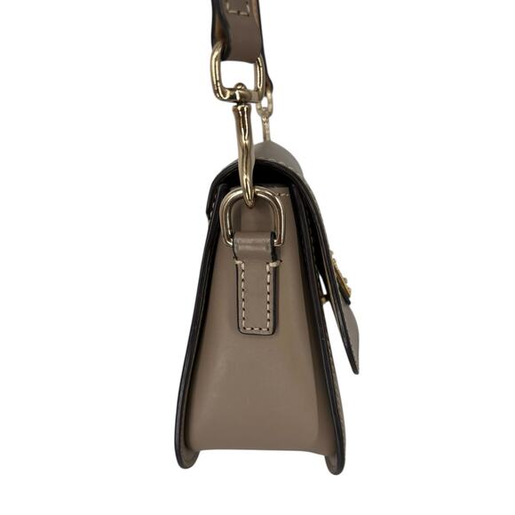 Dooney & Bourke Saddle Bag Crossbody Beige Leather Old Money Equestrian - Picture 5 of 16